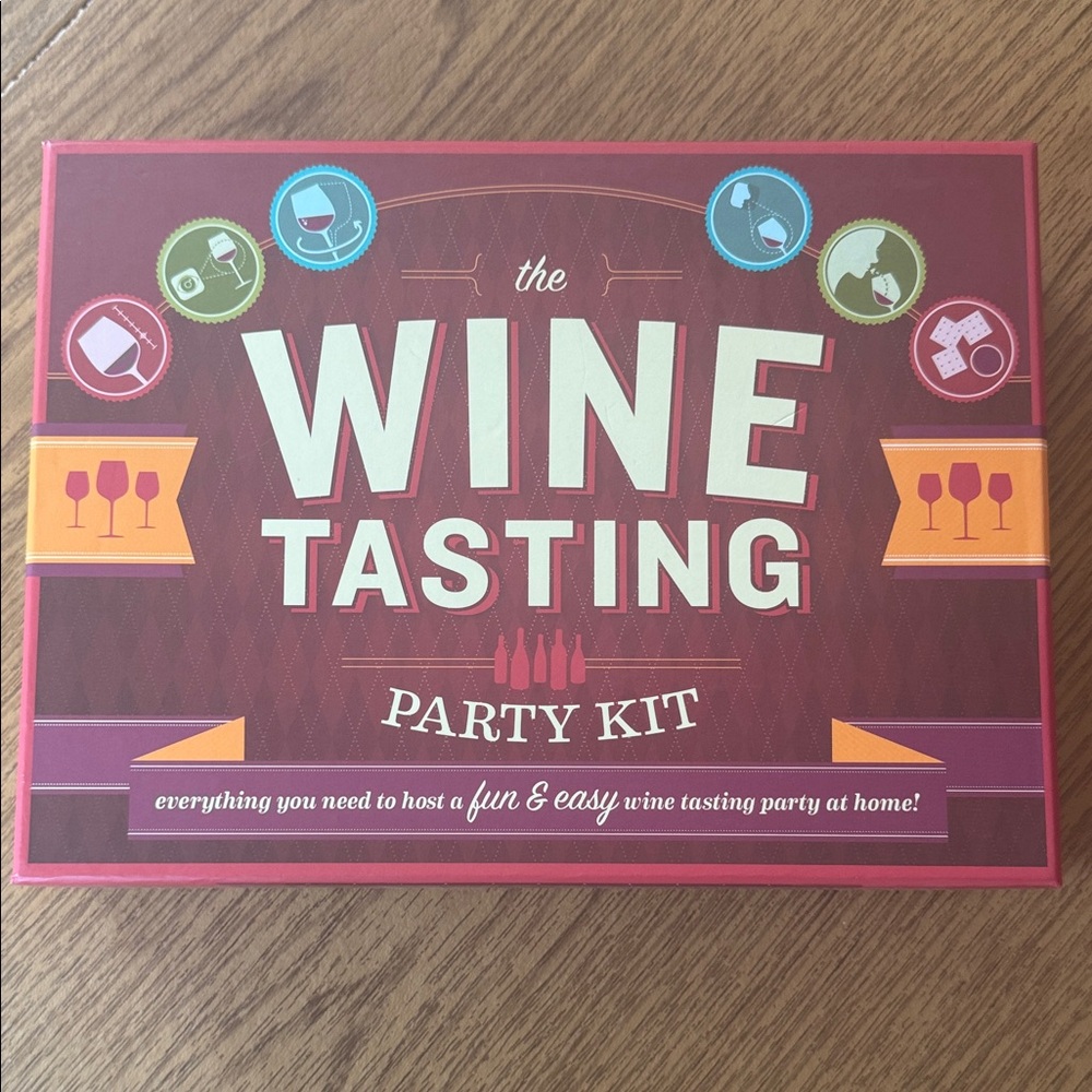 Chronicle Books Wine Tasting Party Kit - Burgundy and Orange